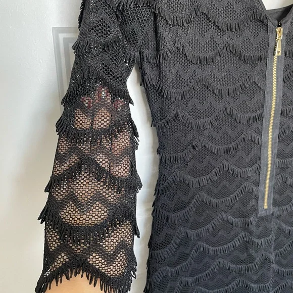 Guess Black Lace Mini-Midi Cocktail Dress, S, EUC - Picture 7 of 12